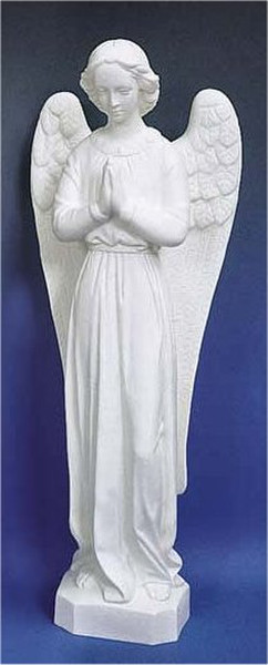 Praying Standing Angel Garden Statue White